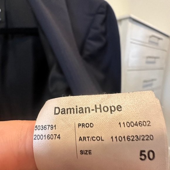 Strellson 'Damian-Hope' Navy Striped Double-breasted Suit Jacket (Sz 50) - Picture 2 of 4